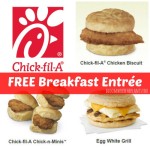 Chick Fil A is offering a FREE Breakfast Entrée!